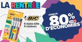 4 stylos-bille 4 couleurs BIC
