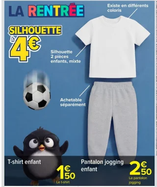 Silhouette 2 pièces enfants, mixte (T-shirt et Pantalon jogging)
