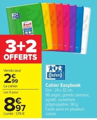 Cahier Easybook Oxford