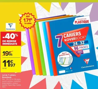 Lot de 7 cahiers Koverbook Clairefontaine