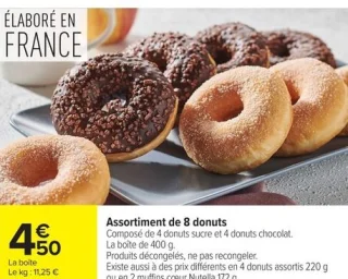 Assortiment de 8 donuts
