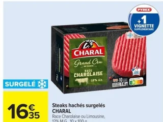 Steaks hachés surgelés CHARAL