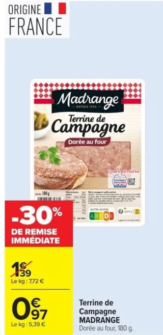 Terrine de Campagne Madrange Dorée au four