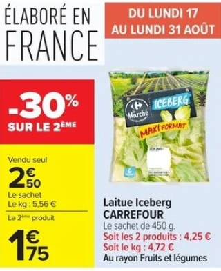 Laitue Iceberg CARREFOUR