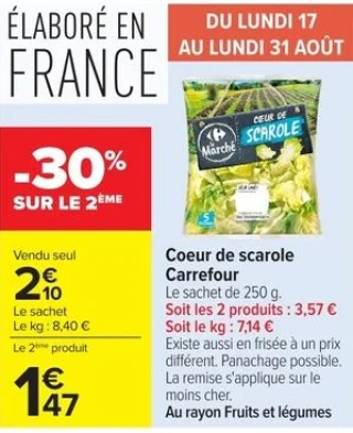 Coeur de scarole Carrefour