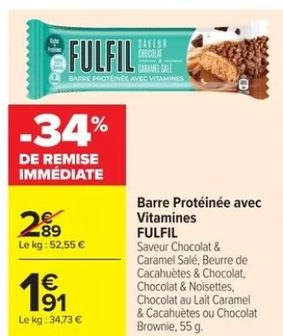 Barre Protéinée avec Vitamines FULFIL