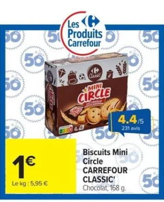 Biscuits Mini Circle CARREFOUR CLASSIC'