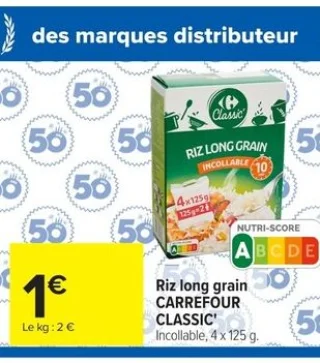 Riz long grain Carrefour Classic