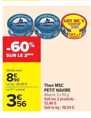 Thon MSC PETIT NAVIRE