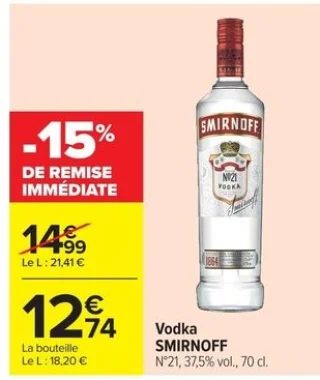 Vodka Smirnoff N°21