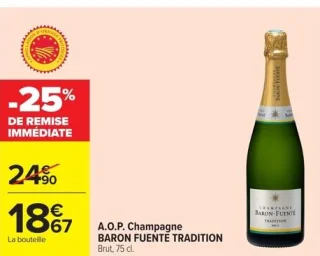 A.O.P. Champagne BARON FUENTE TRADITION Brut, 75 cl.