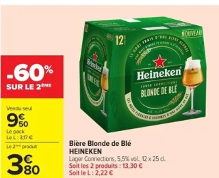 Bière Blonde de Blé Heineken