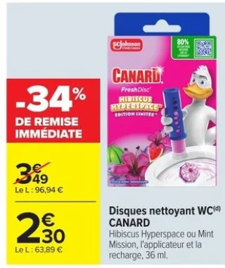 Disques nettoyant WC CANARD