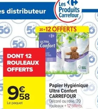 Papier Hygiénique Ultra Confort CARREFOUR