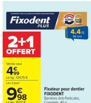 Fixateur pour dentier Fixodent