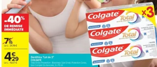 Dentifrice "Lot de 3" Colgate Total Active Prevention