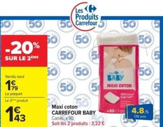 Maxi coton Carrefour Baby