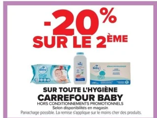 Toute l'hygiène Carrefour Baby
