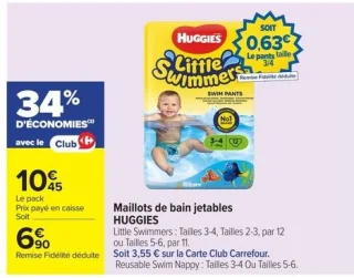 Maillots de bain jetables Huggies Little Swimmers