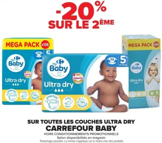 Couches Ultra Dry Carrefour Baby