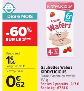 Gaufrettes Wafers Kiddylicious