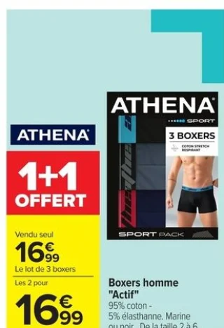 Boxers homme "Actif" Athena