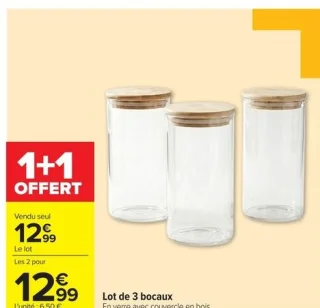 Lot de 3 bocaux