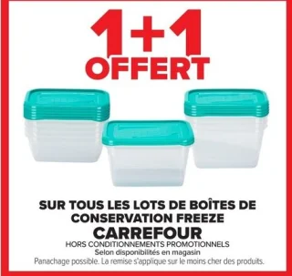 Boîtes de conservation Freeze Carrefour