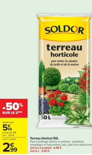 Terreau Horticol 50L Soldor
