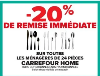 Ménagères de 24 pièces Carrefour Home