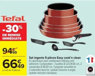 Tefal Set ingenio 9 pièces Easy cook'n clean