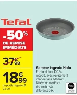 Tefal Gamme ingenio Halo La poêle ingenio Ø 22 cm
