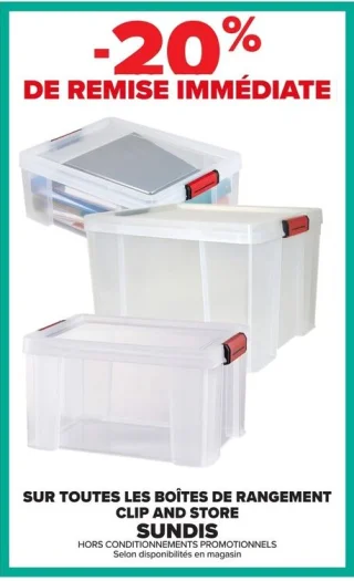 Boîtes de rangement Clip and Store Sundis