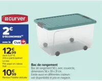 Bac de rangement 50 L avec couvercle Curver