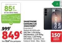 SMARTPHONE SAMSUNG S26 256GO NOIR