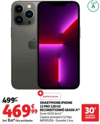 SMARTPHONE IPHONE 13 PRO 128 GO RECONDITIONNÉ GRADE A