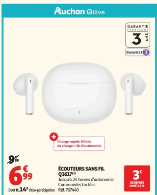 Écouteurs sans fil Qilive Q1617