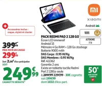 Xiaomi Pack Redmi Pad 2 128 GO