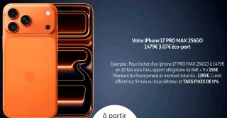 Apple iPhone 17 PRO MAX 256GO