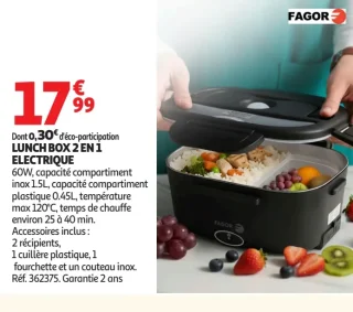 FAGOR LUNCH BOX 2 EN 1 ELECTRIQUE