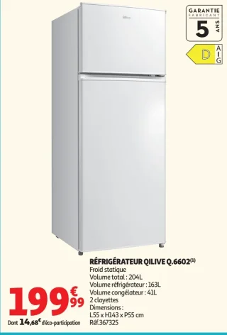 RÉFRIGÉRATEUR QILIVE Q.6602