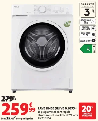 LAVE LINGE QILIVE Q.6395