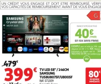 TV LED 58" / 146CM SAMSUNG TU58U8075F/U8005F