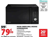 MICRO-ONDES GRILL HISENSE H20MOBSD1HG