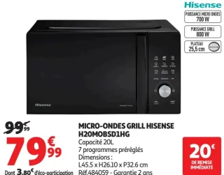 MICRO-ONDES GRILL HISENSE H20MOBSD1HG