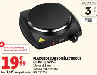 PLAQUE DE CUISSON ÉLECTRIQUE QILIVE Q.6495