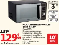 MICRO-ONDES MULTIFONCTIONS QILIVE Q.6429
