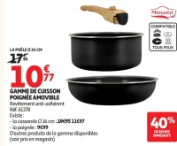 Gamme de cuisson poignée amovible Menastyl - La poêle Ø 24 cm