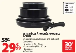 Set 5 pièces à poignée amovible Actuel