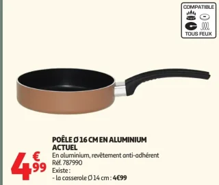 Poêle Ø 16 cm en aluminium Actuel